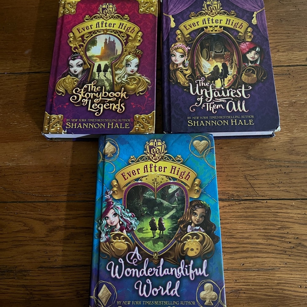 Ever After High Book 1,2,3 Set - Purple, Blue, Gold